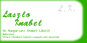 laszlo knabel business card