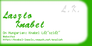 laszlo knabel business card